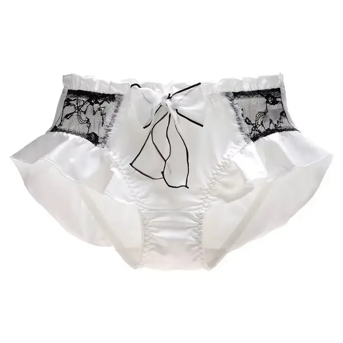 Culottes pour femmes en soie de lait, douces, mignonnes et adorables, style Lolita, avec dentelle, v