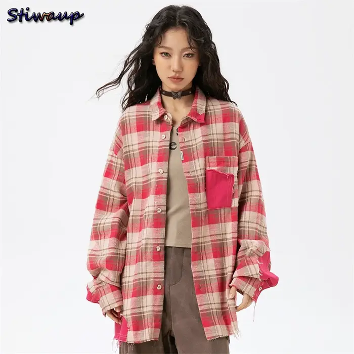 Chemise rayée rose élégante de luxe pour femmes, chemisiers à la mode, vêtements populaires coréens,