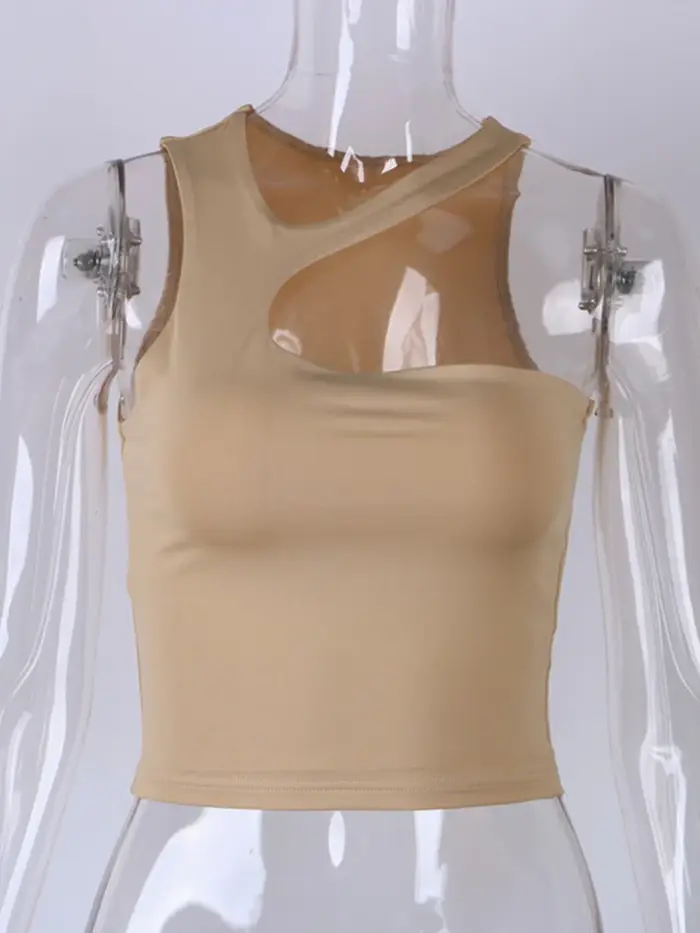 Débardeur court Sexy pour femmes, épaules dénudées, couleur unie, slim, Sport, court, débardeur irré