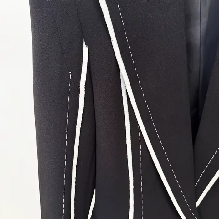 HIGH STREET Nouvelle Collection 2026 Blazer Femme Designer à Franges et Pompons Coupe Ajustée