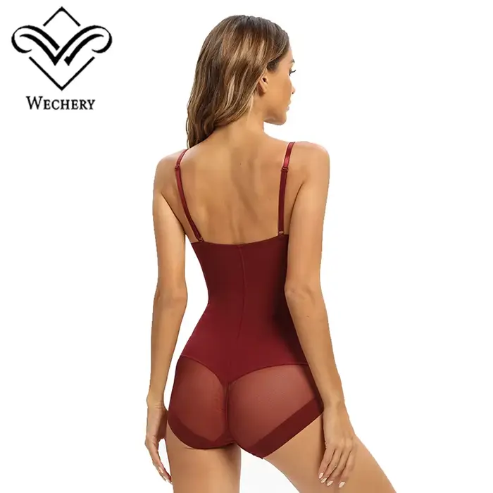 Body Shaper Strappy Bralette pro ženy, sexy vrhací podprsenka, podprsenka bez zadku, černé spodní prádlo s kosticemi, tmavě červený kostým tanga buben