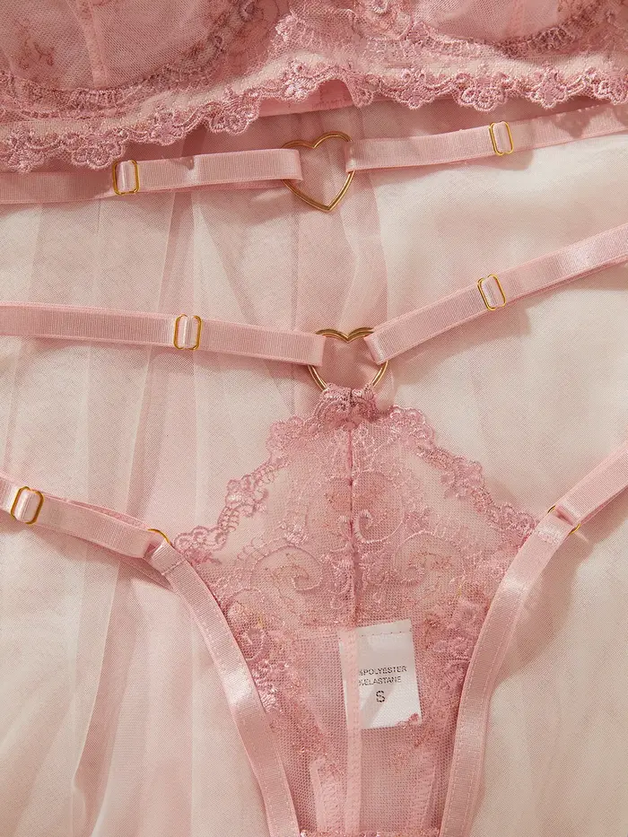 Ellolace dámská fantazie Jemná krajka s květinovou výšivkou Erotické sety Romantická víla Valentýnské intimní produkty Kostýmy