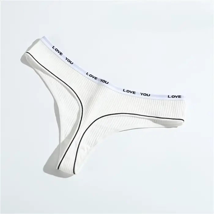 G-String bavlněné tanga pro ženy, tanga žabky, velké velikosti, spodní prádlo, dopisy, opasek, sexy, spodní prádlo pro dívky, EU, S-L, 3 kusy
