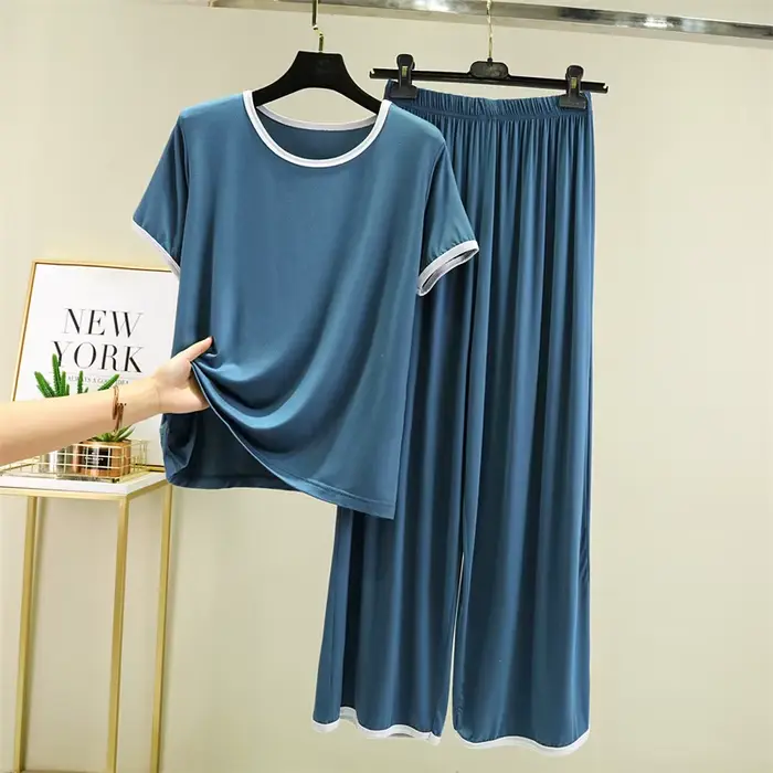 M-3XL grande taille pyjama pour femme nouveau manches courtes fjimebid décontracté adt maison porter des vêtements modal femmes pyjamas ensemble
