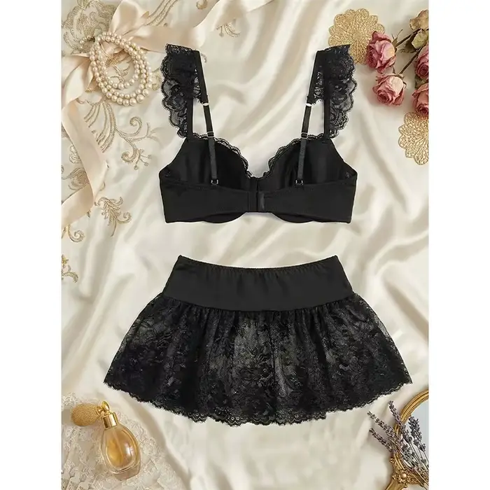 Sexy spodní prádlo, bezešvé prádlo, erotické fantasy oblečení pro ženy, otevřená sexy podprsenka, mini fantasy sukně, podprsenka, dámské kostýmy cosplay