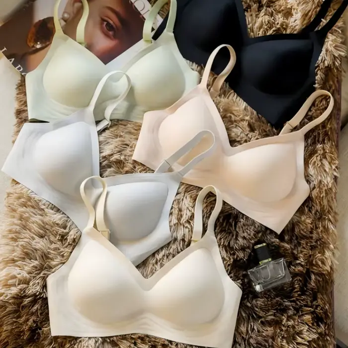 Soutien-gorge Push Up sans couture pour femmes, Lingerie Sexy rembourrée, sous-vêtements sans fil, soutien-gorge, fine bandoulière, confort, intimes
