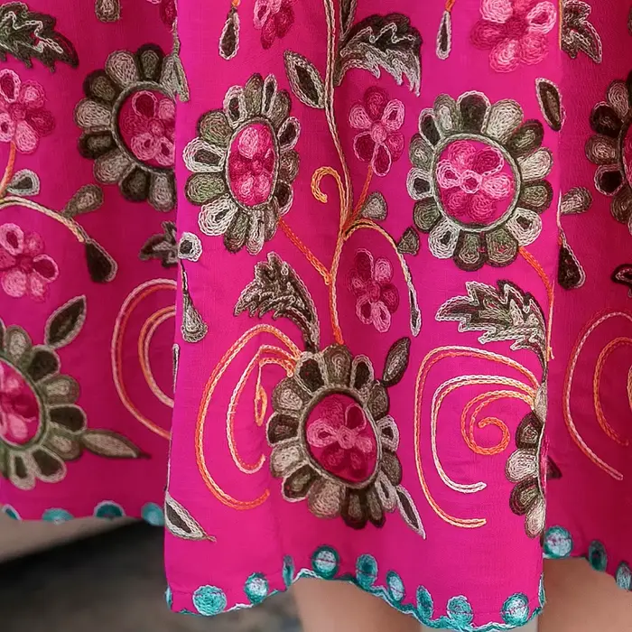 Nouvelle robe d'été décontractée pour femme robes femmes robe florale tournesol broderie dames robe 