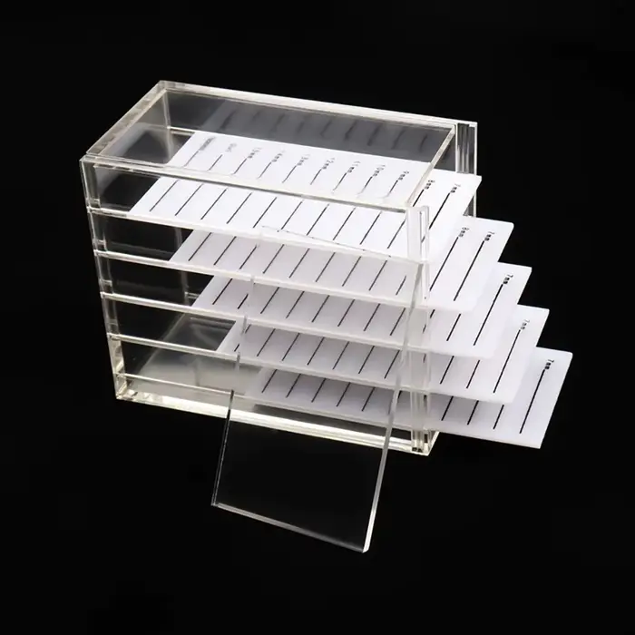 Boîte de rangement pour Extensions de cils, 5 couches, palette acrylique, support organisateur de ci