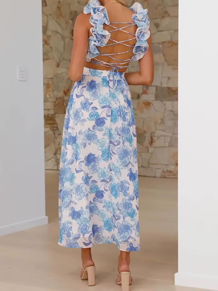 FibrLoungewear-Dámské patchworkové večerní šaty