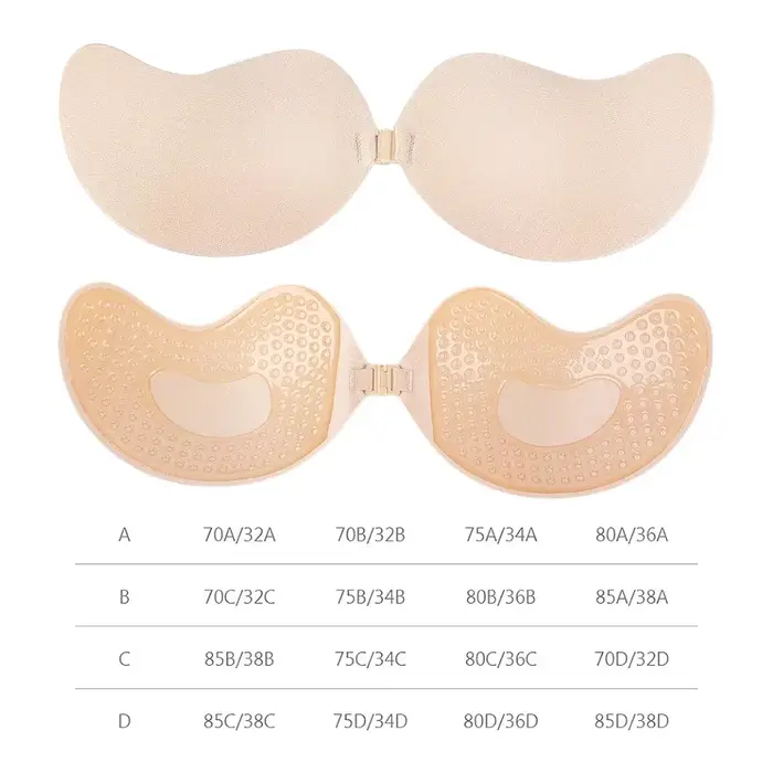 Neviditelná push-up podprsenka pro ženy