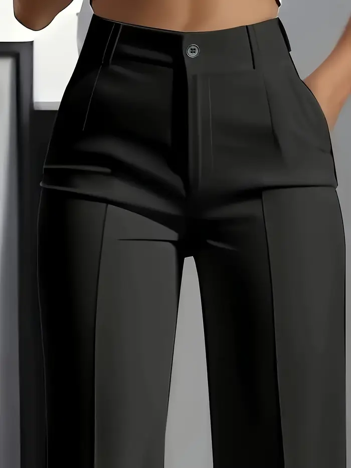 Pantalon de costume simple taille haute, drapé, coupe droite, transfrontalier européen et américain