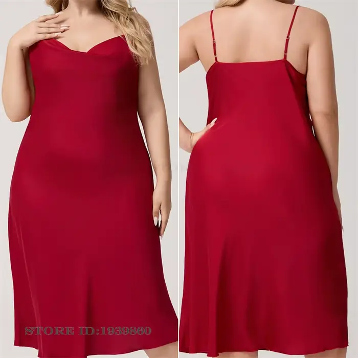 Sexy polyesterová noční košile pro ženy, velká velikost, elegantní a pohodlná pro každou příležitost