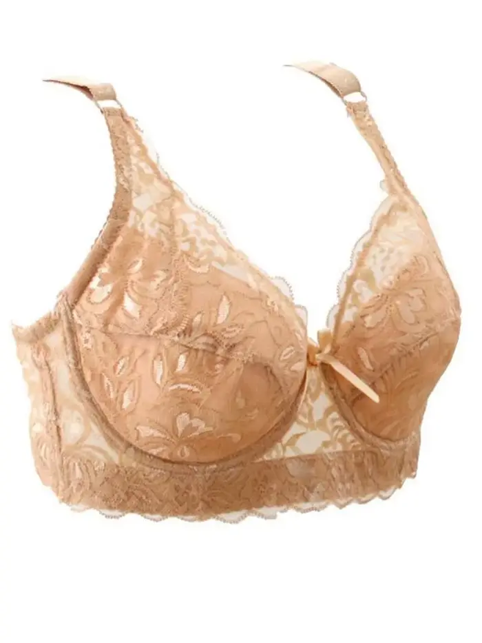 Jemná krajková podprsenka s kosticemi pro ženy, bralette, push-up podprsenka, spodní prádlo, sexy spodní prádlo, vyšívaná podprsenka