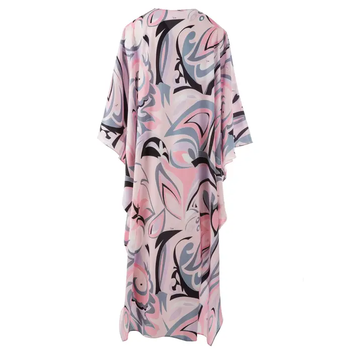 Robe caftan de créateur de luxe 2025 |   Robe de plage longue en soie surdimensionnée pour femme |  