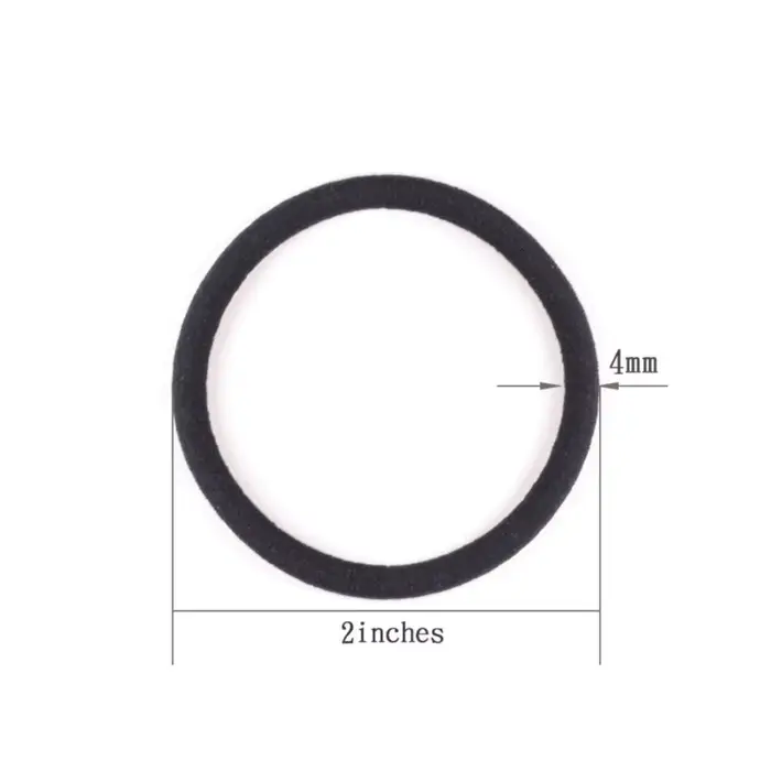 10/50pcs 4mm mélange couleur noir aucun dommage élastiques cheveux cravates bandes ligues queue de p