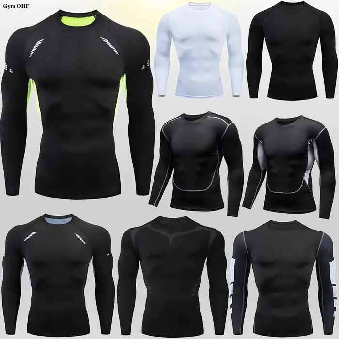 musculation sport homme tee shirt homme  T-shirt Rashguard à manches courtes pour homme, vêtement de