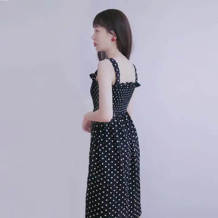 Robe d'été en fibre de point pour femmes, sexy, dos nu, A-ligne, bretelles spaghetti, style plage, c