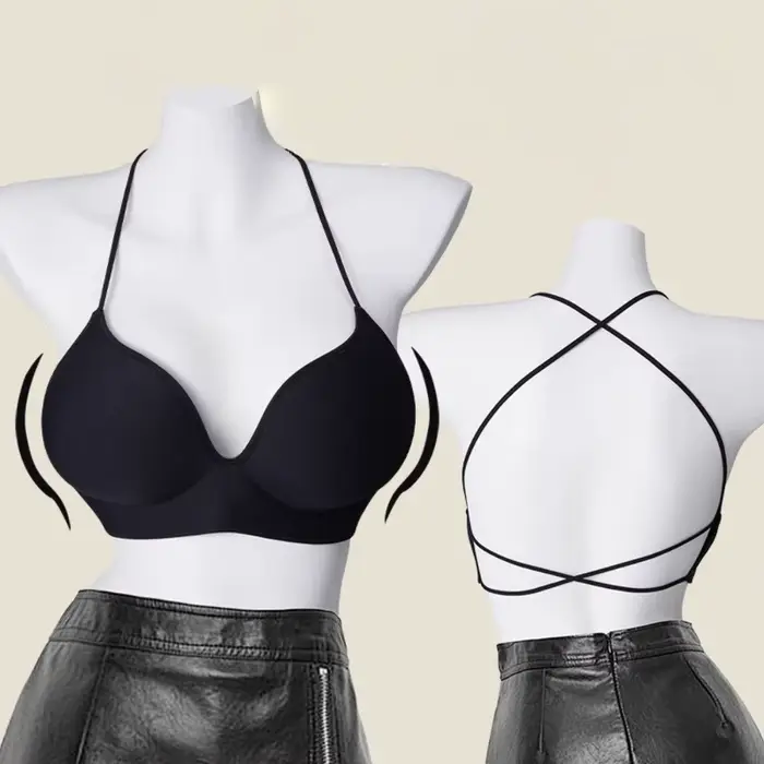 Soutien-gorge confortable 3/4Cup épaissi, antichoc, taille fine, pour poitrine généreuse, lingerie intime, brassière pour femmes à poitrine plate