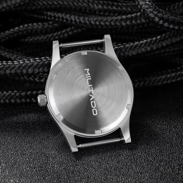 Militado ML05 38mm vojenské hodinky mis5 2035 strojek klenuté safírové sklíčko C3 zelené luminiscenční 10Bar vodotěsné