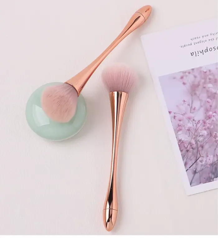 Brosse professionnelle en poudre à paillettes douces et moelleuses de grande taille, brosse de netto