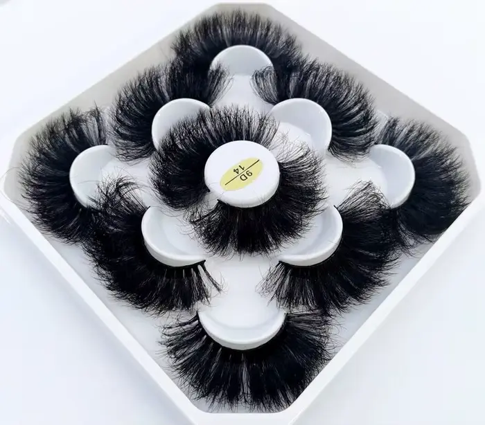 5 paires 25mm 3D vison cils en vrac russe rouleau moelleux naturel faux cils dramatique vison cils o