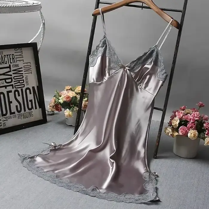 Sexy krajková patchworková košilka Lingerie noční košile svatební šaty