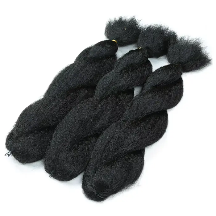 Mèches synthétiques au Crochet Vixen 26 pouces, cheveux crépus et lisses au Crochet pour femmes noir