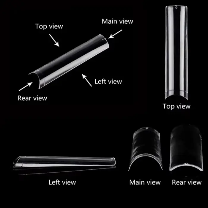 500 pièces XXL No C courbe ongles conseils pour ongles en acrylique, ensemble professionnel, droit c