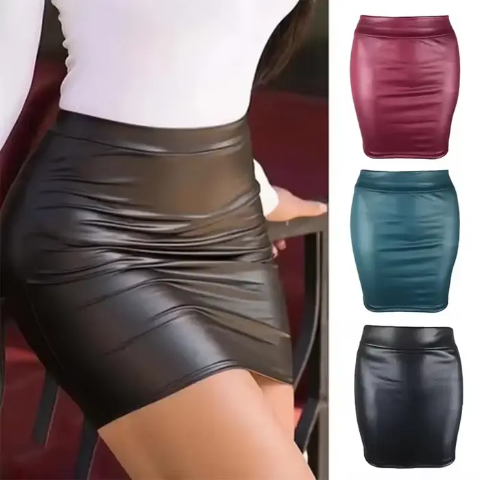 Femmes été Mini jupes taille haute coupe ajustée hanche crayon jupes Vintage moulante jupe Sexy Club