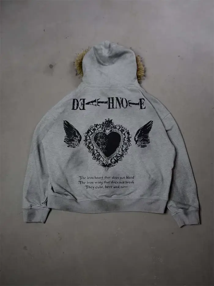 Veste à capuche en fausse fourrure pour femme, Streetwear, imprimé gothique, tendance, paresseux, fe