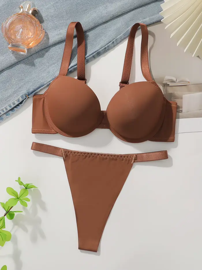 Meilleure vente Sexy à armatures deux pièces Push Up soutien-gorge épaissi pour petits seins adapté pour agrandir les soutiens-gorge ensemble de lingerie pour B2050