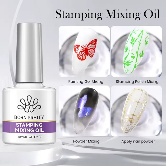 BORN PRETTY 10ml razítkovací směs olejové barvy Gel