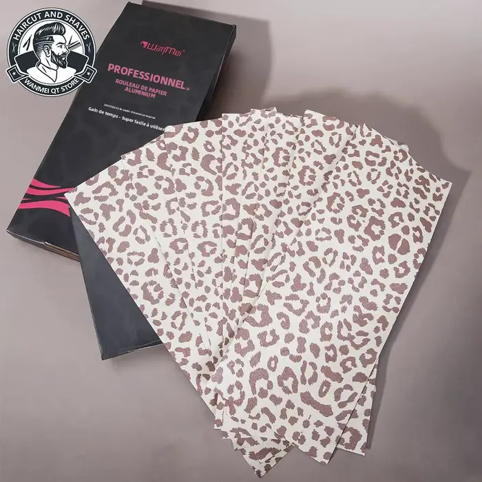 Papírové listy pro barvení vlasů leopard vzor 300 kusů stylový účes příslušenství pro ženy zvláštní příležitosti