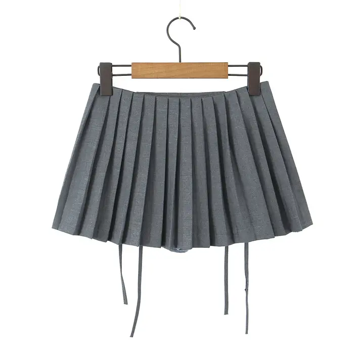 Jupe plissée avec short pour femme, mode coréenne, super mini jupe, sexy, kawaii, punk, vêtements de