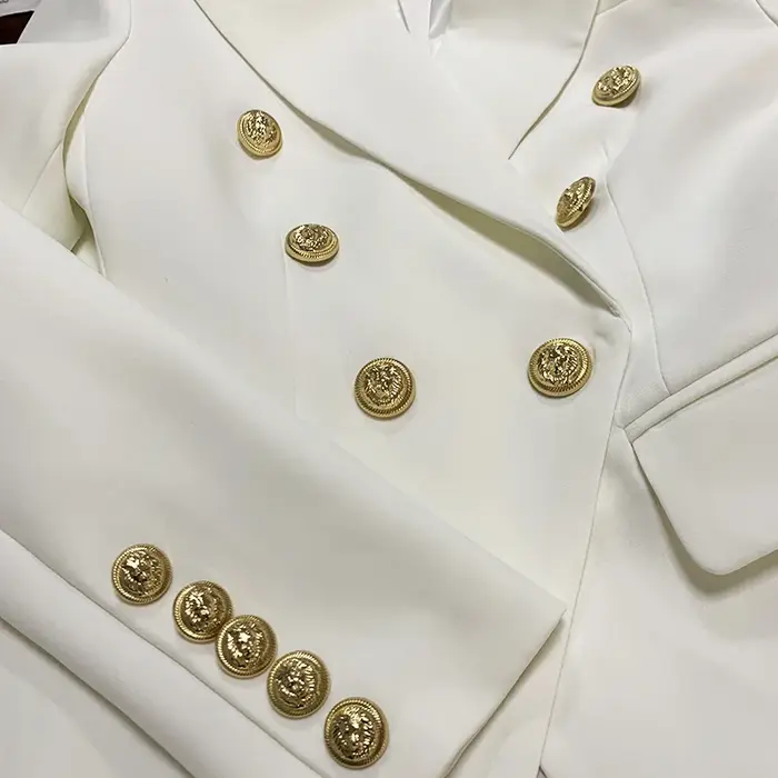 Veste de créateur de haute qualité, nouvelle mode 2026, veste classique pour femmes, double boutonna