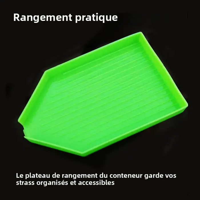 Outils de pointage en plastique avec strass rose et vert pour Nail Art, peinture diamant et artisanat pour femmes et occasions spéciales