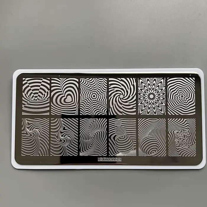 XMQ-Plaques d'estampage Nail Art, modèle de fleurs, freins
