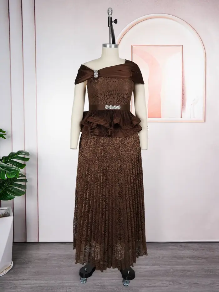 Robes longues élégantes pour femmes Printemps-Été 2026 – Robes plissées maxi pour mariage, soirée, b