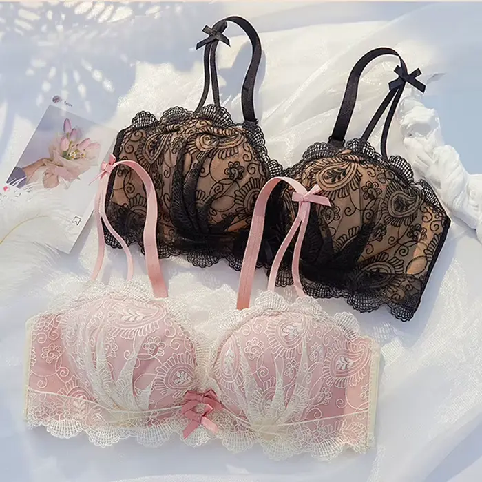 Soutien-gorge sexy sans anneau en acier, lingerie pour femmes, petite poitrine, beau dos
