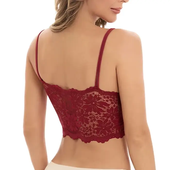 Nové krajkové podprsenky pro ženy, kolekce jaro-léto, tenká košilka na nošení venku, obyčejné spodní prádlo, prolamované tílko, bralette, sexy spodní prádlo