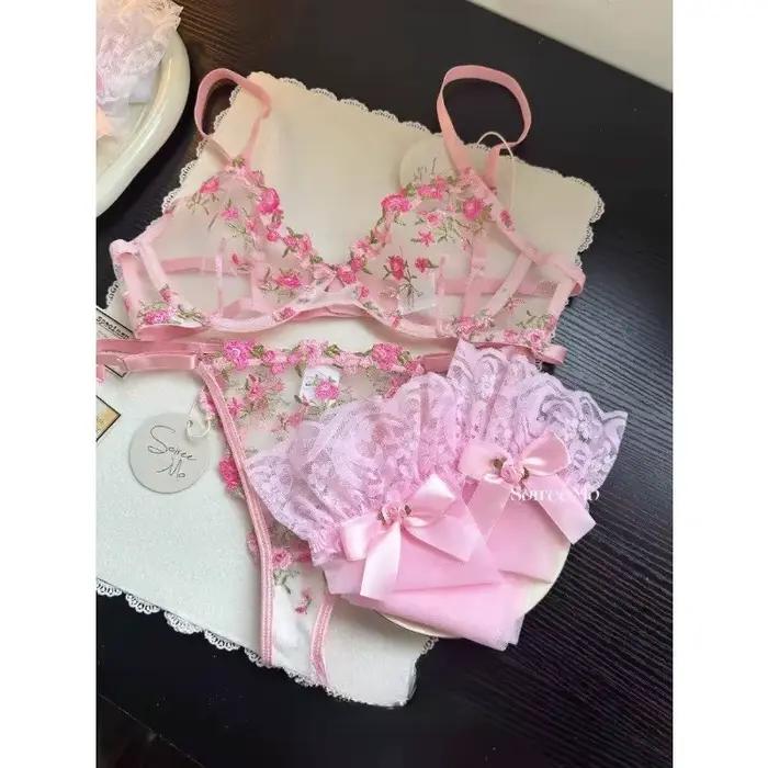 Sous-podeste sexy en dentelle transparente avec broderie florale pour femmes, grande taille, anti-pendaison, confort quotidien