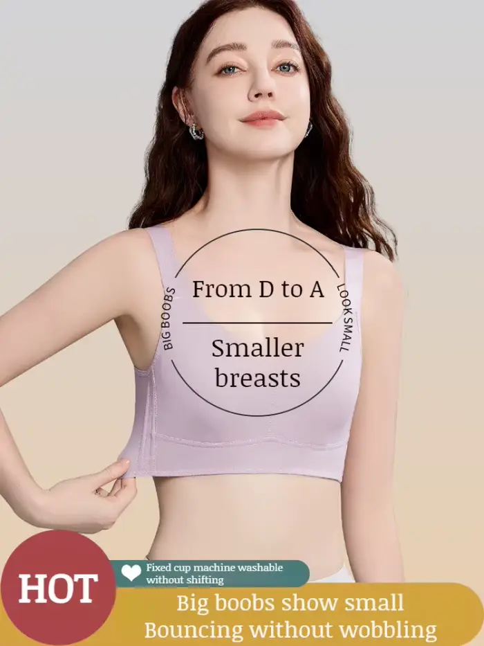 Soutien-gorge Brelira pour femmes, couvrance totale, effet minimisateur, anti-affaissement, lissage latéral, sans armatures, soutien sans coutures, bande large.