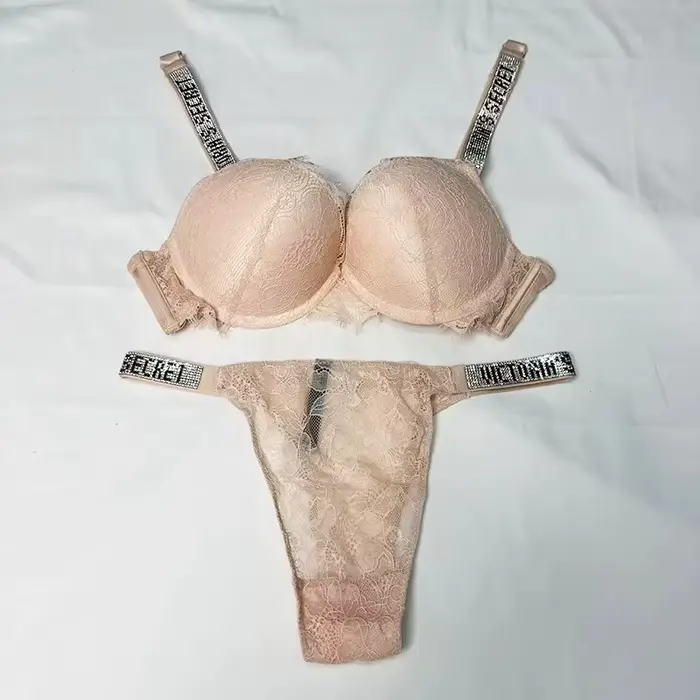 Nový sexy set podprsenky a kalhotek Victoria's Secret pro ženy – Pohodlný