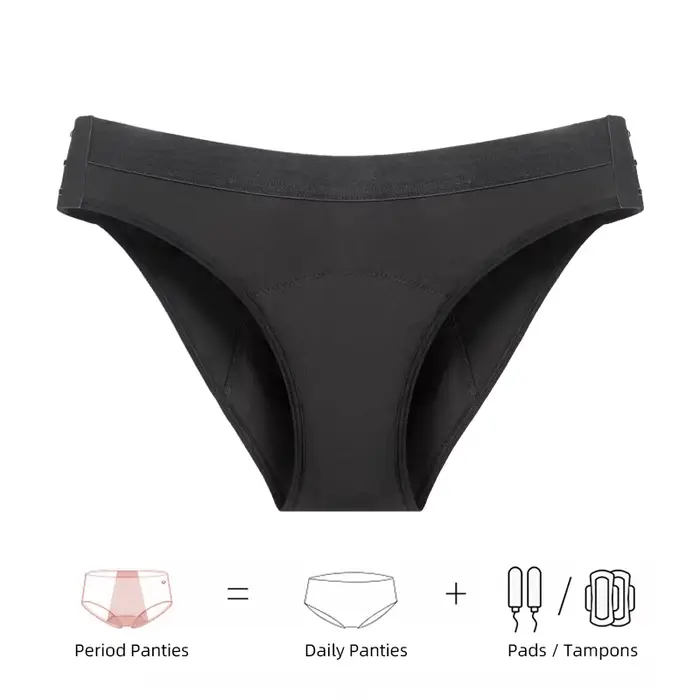 Culotte Menstruelle en Maille de Coton pour Femme, Sous-Vêtement Physiologique, Slip Anti-fuite, Lingerie Féminine, Livraison Directe