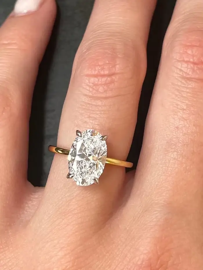 ROUSLY – bague ovale en argent Sterling 925 brillant pour femmes, pierre ovale en Zircon de 1 à 8CT,