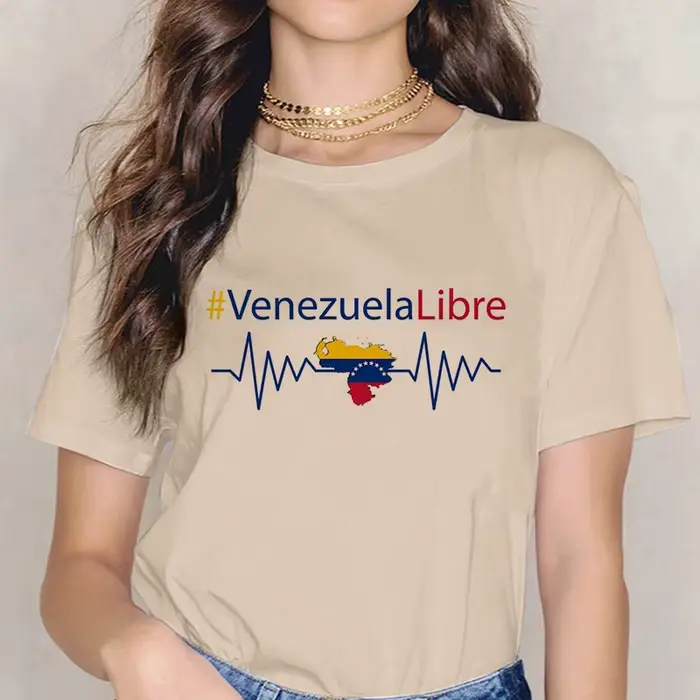 Femmes été imprimé T-shirt Venezuela Mange gothique T-shirt drôle graphique Y2k T-shirt 90s esthétiq