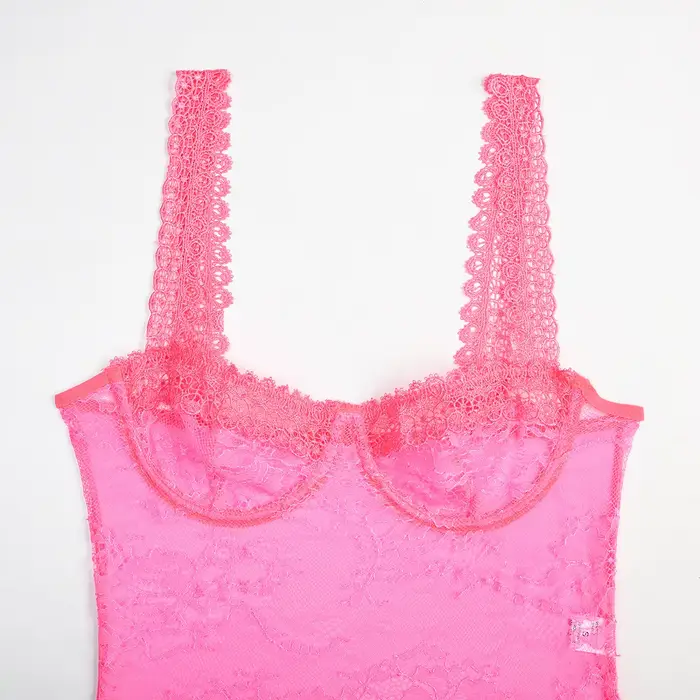Body en dentelle transparente femmes broderie florale sexy lingerie une piece corset bustier occasions speciales elegance