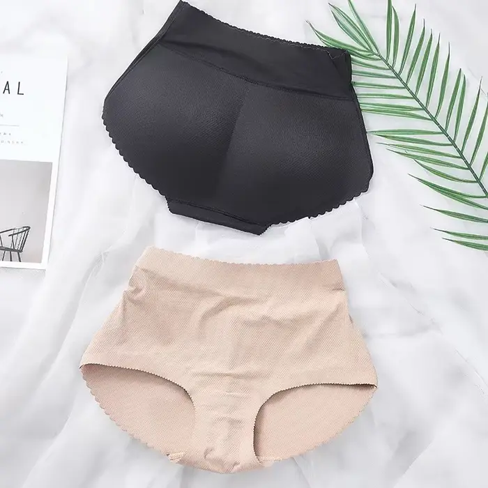 Non-značení polstrované kalhotky pro ženy, hýždě enhancer, sexy body, push-up, bok, polštář