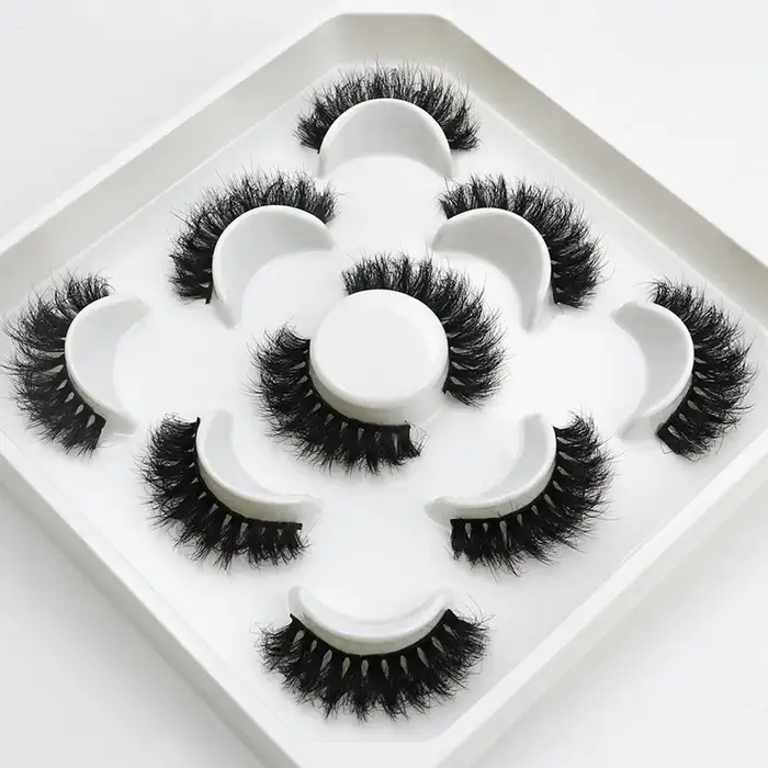 Nouveau 5 paires 15-25mm 3D cils de vison en gros faux cils naturels, Extension de cils en gros en v