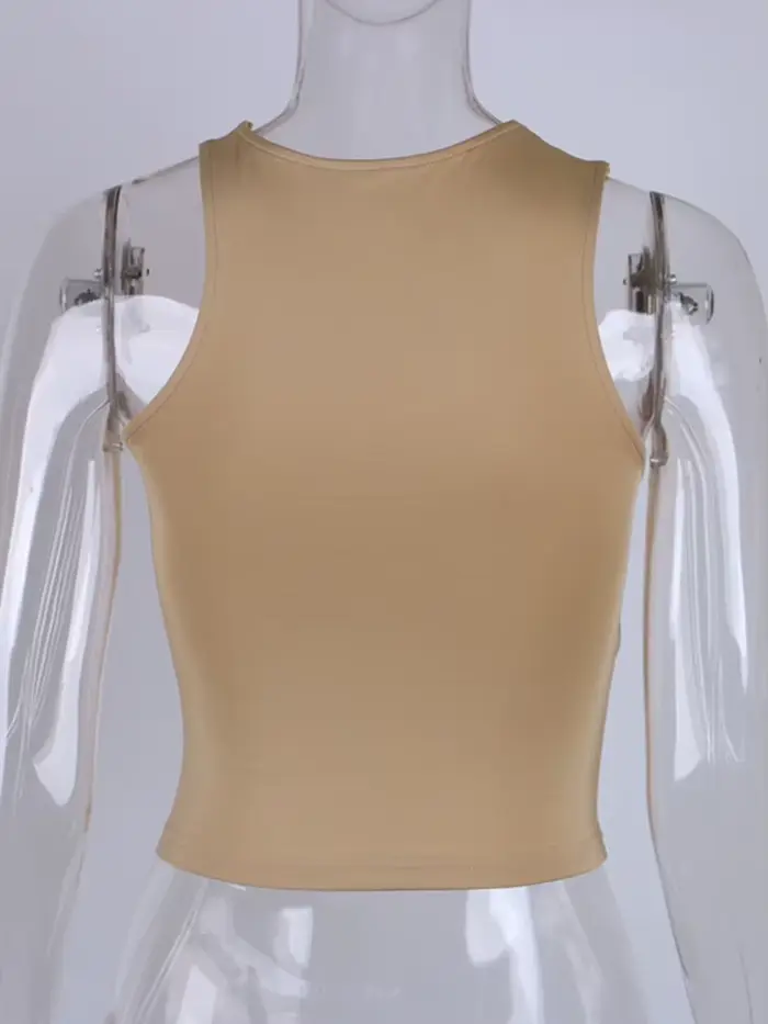 Débardeur court Sexy pour femmes, épaules dénudées, couleur unie, slim, Sport, court, débardeur irré